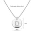 Initials Fabulous Alphabet Letter Necklace White Gold Layered Steel Jewellery